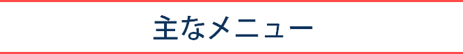 主なメニュー